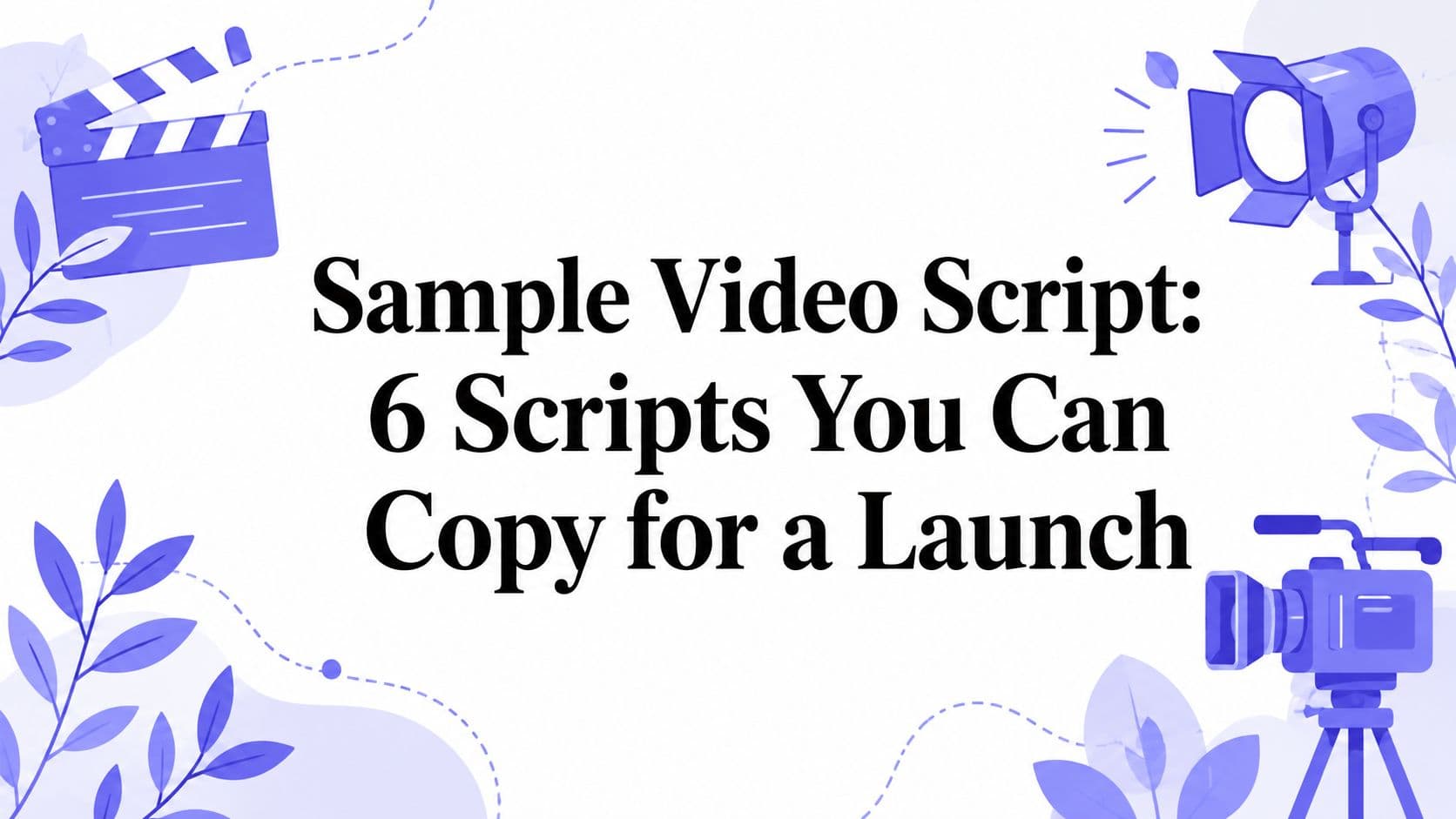 Sample Video Script: 6 Scripts You Can Copy for a Launch
