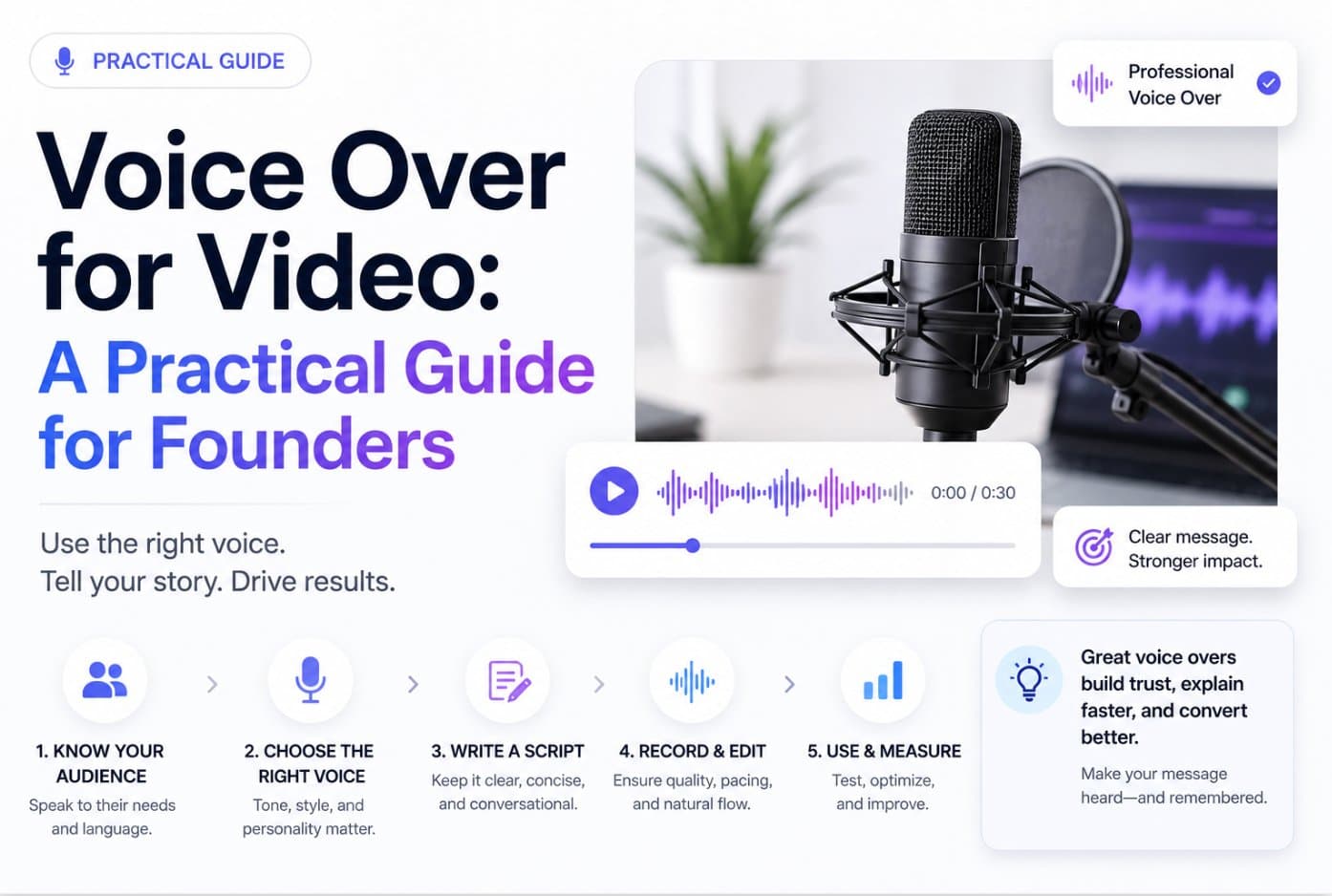 Voice Over for Video: A Practical Guide for Founders